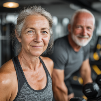 Активні люди зрілого віку займаються фітнесом